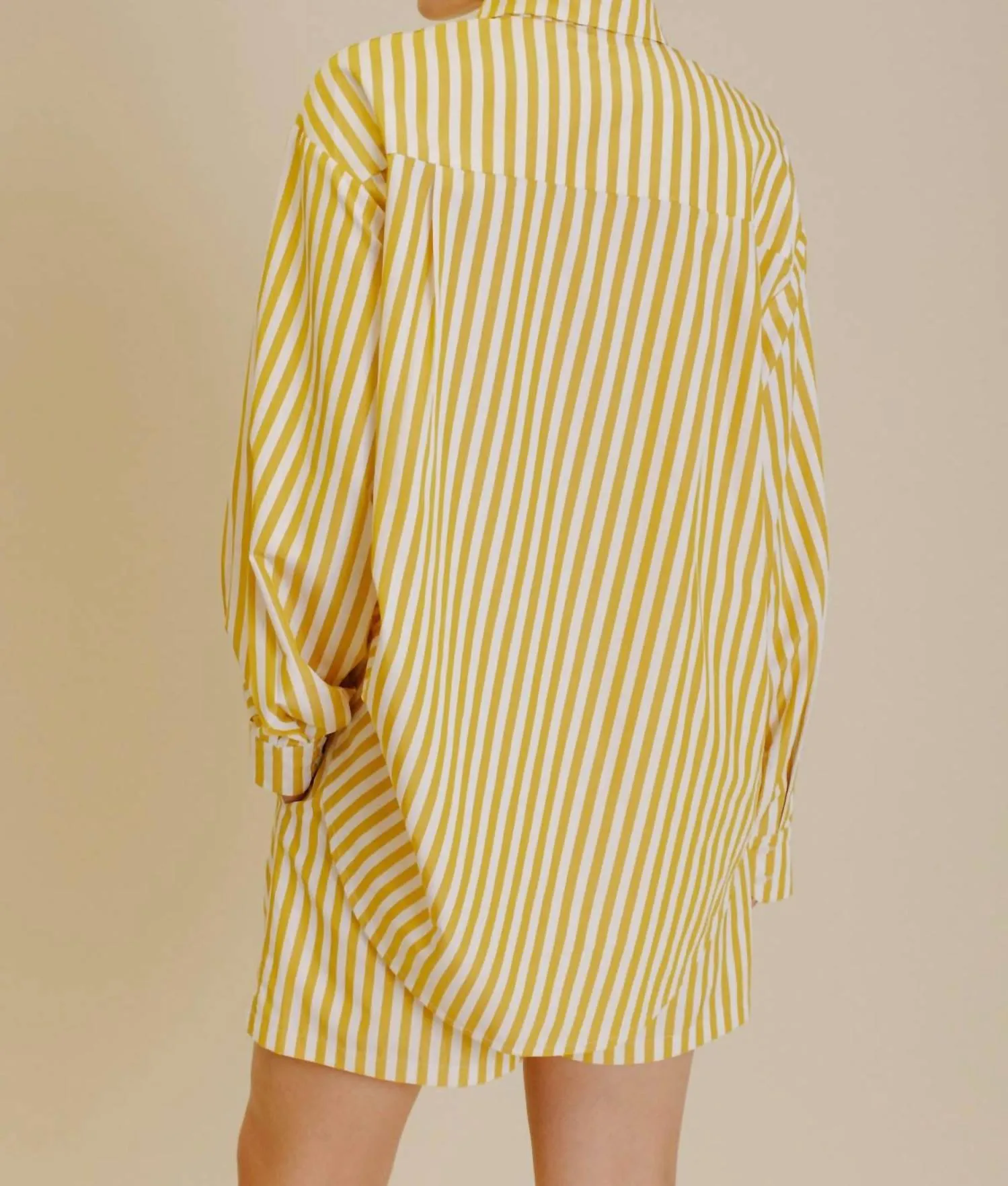 Striped Shorts In Yellow