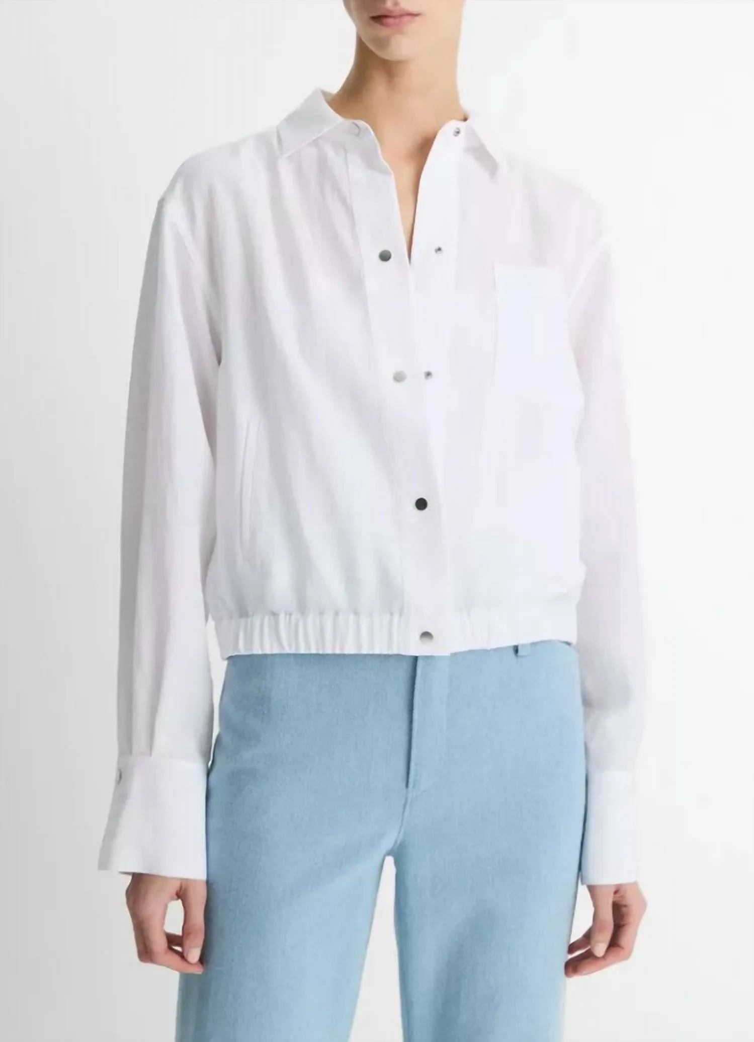 Summer Shirt Jacket In Optic White