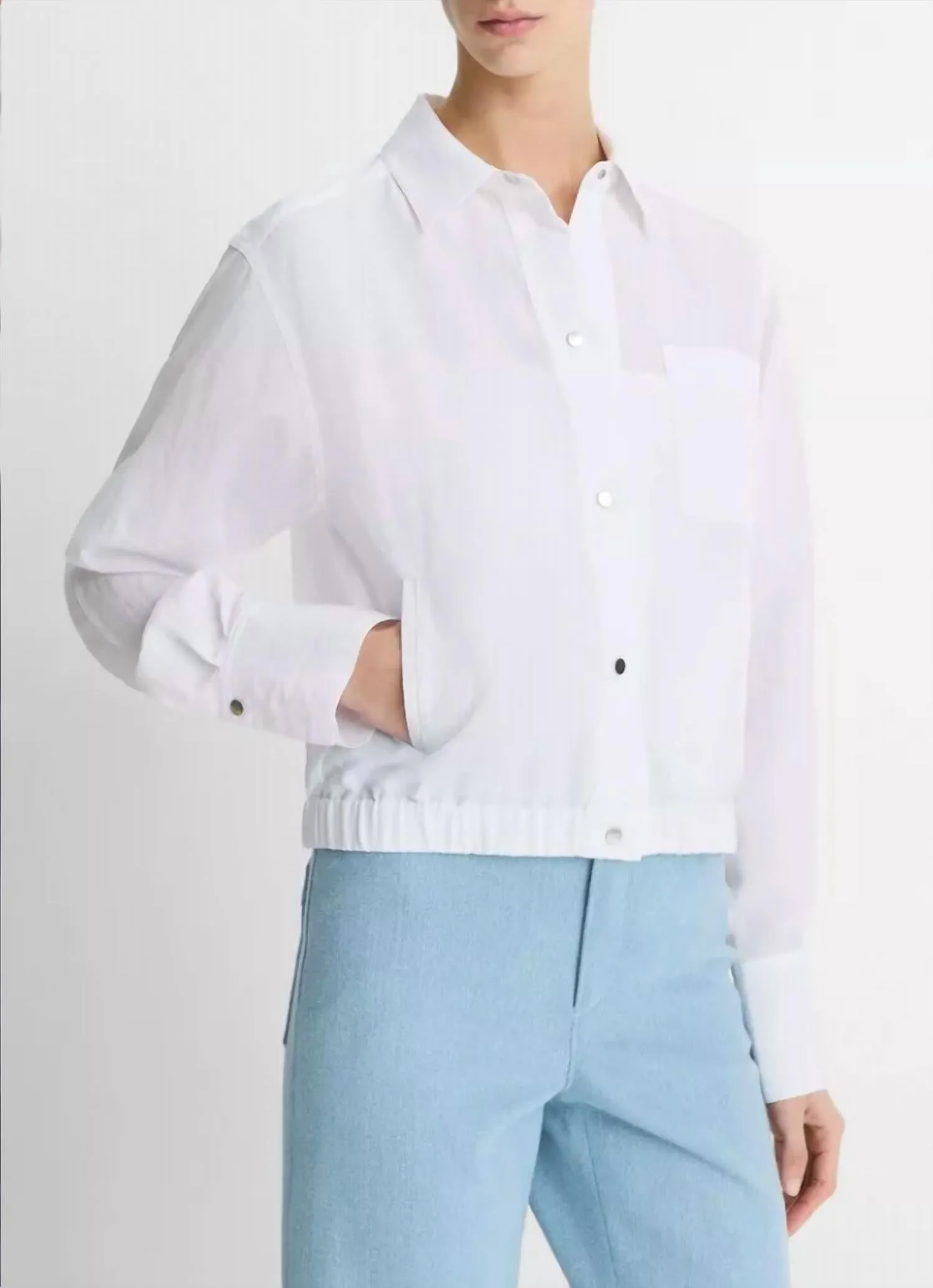 Summer Shirt Jacket In Optic White