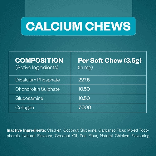 TailsAlive Calcium Chicken Flavor Soft Chews Supplements for Dogs