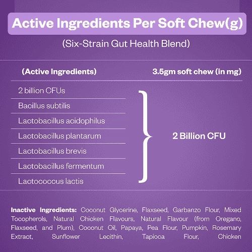 TailsAlive Probiotic Chicken Flavor Soft Chews Supplements for Dogs