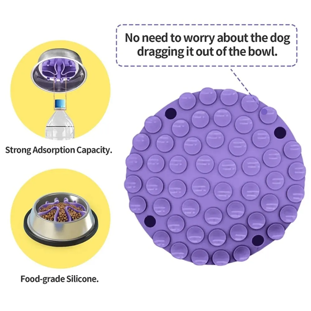 Talking Dog Club Slow Feeder Bowl Attachment for Dogs and Cats (Black)