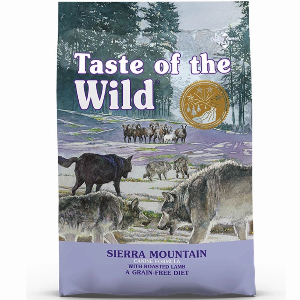 Taste of the Wild Sierra Mountain Roasted Lamb Dry Food, Farmina ND Pumpkin Lamb Blueberry Mini Adult Dog Dry Food Combo