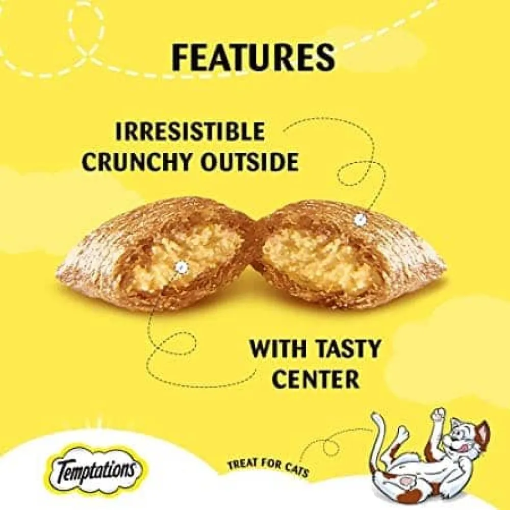 Temptations Seafood Medley Flavour, Tasty Chicken Flavour and Creamy Purrrr ee Chicken & Tuna Cat Treats Combo