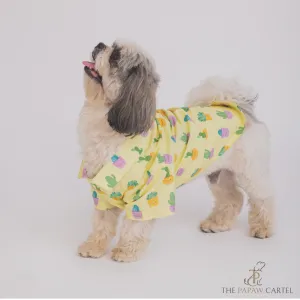 The Papaw Cartel Happy Cactus Shirt for Dogs (Lime Yellow)