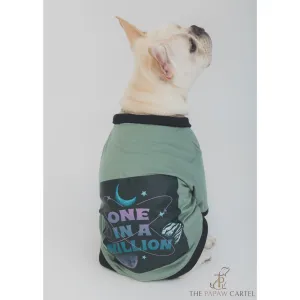 The Papaw Cartel One In A Million Polo Tshirt for Dogs (Sage Green)