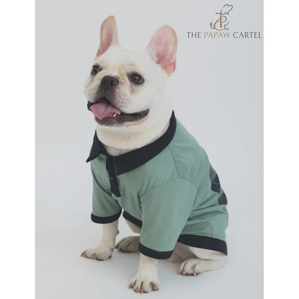 The Papaw Cartel One In A Million Polo Tshirt for Dogs (Sage Green)