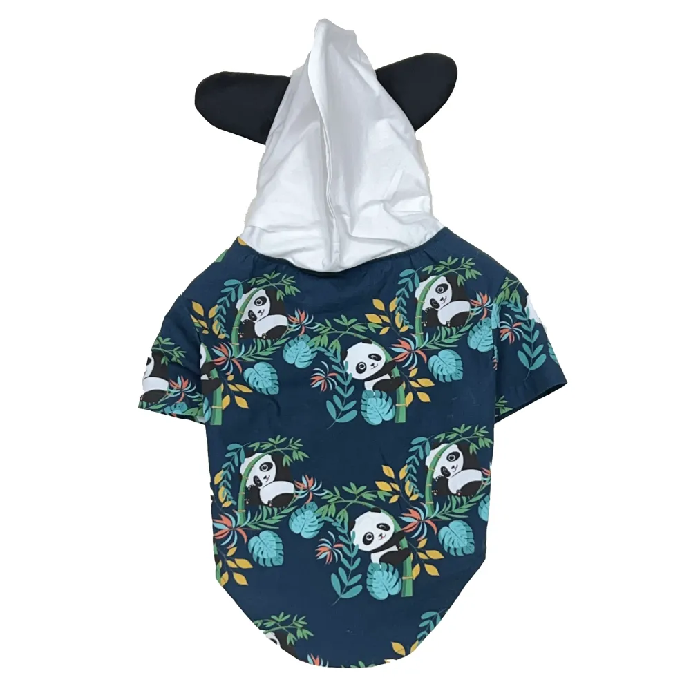 The Papaw Cartel Panda Hoodie With Ears Shirt for Dogs (Dark Green)