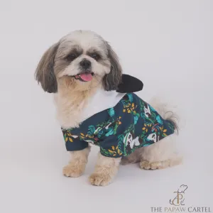 The Papaw Cartel Panda Hoodie With Ears Shirt for Dogs (Dark Green)