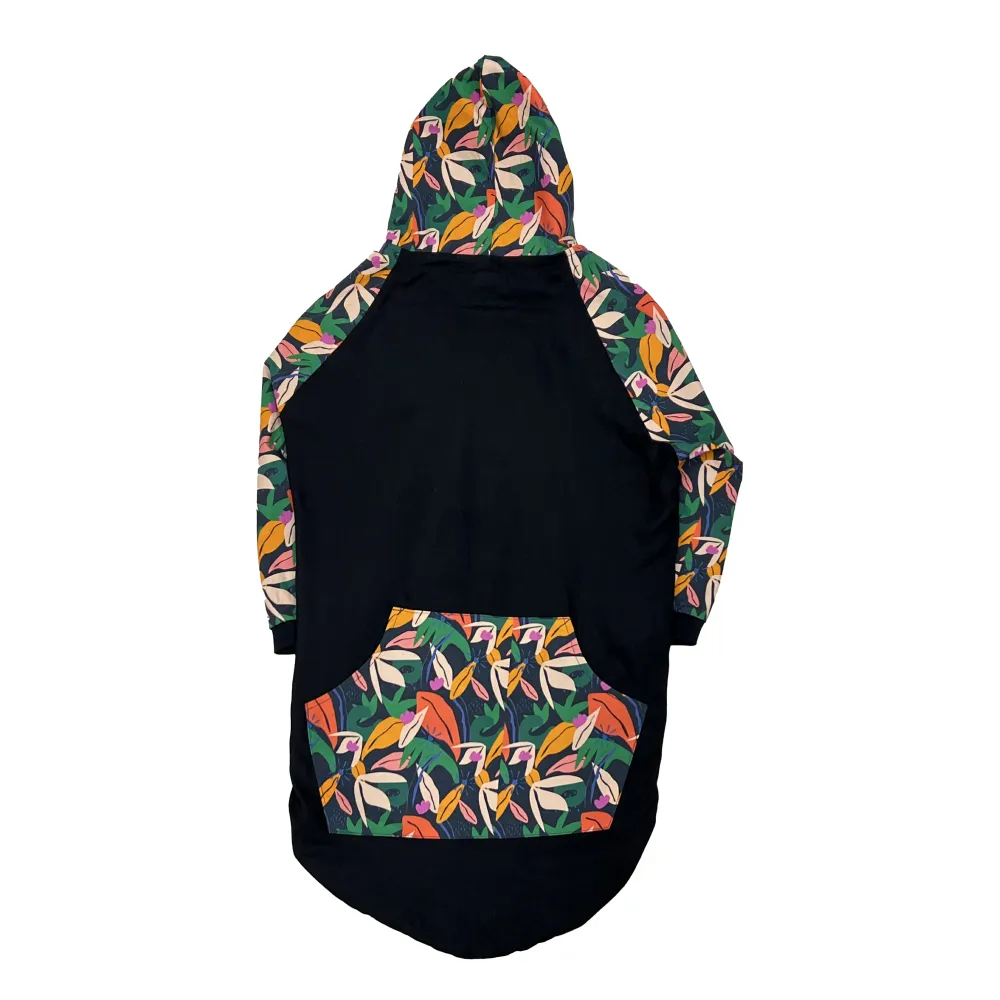 The Papaw Cartel Tropical Bomber Shacket for Dogs (Black)