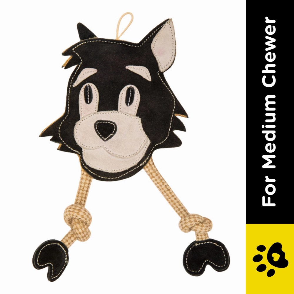 TopDog Premium Tom Toy for Dogs and Cats (Black/White)