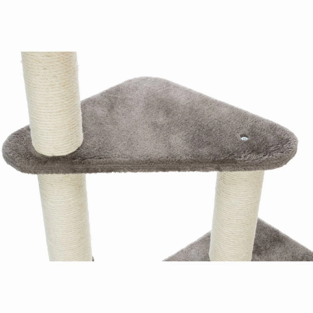 Trixie Altea Scratching Wave on Post with Paw Print for Cats (White/Grey)
