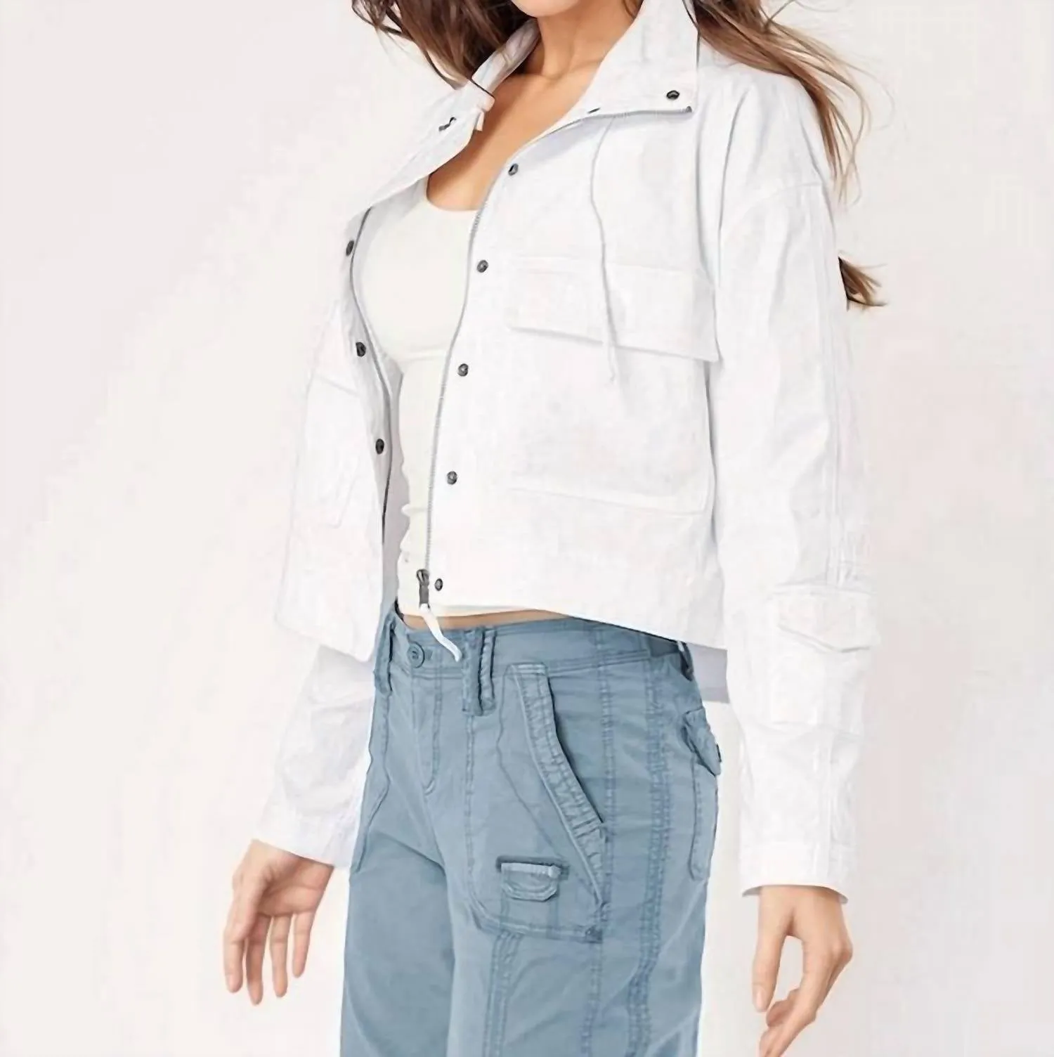 Umi Twill Jacket In White