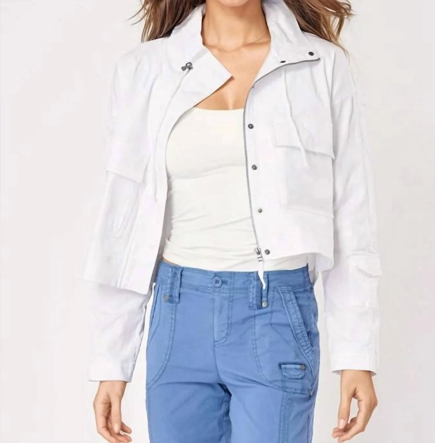 Umi Twill Jacket In White