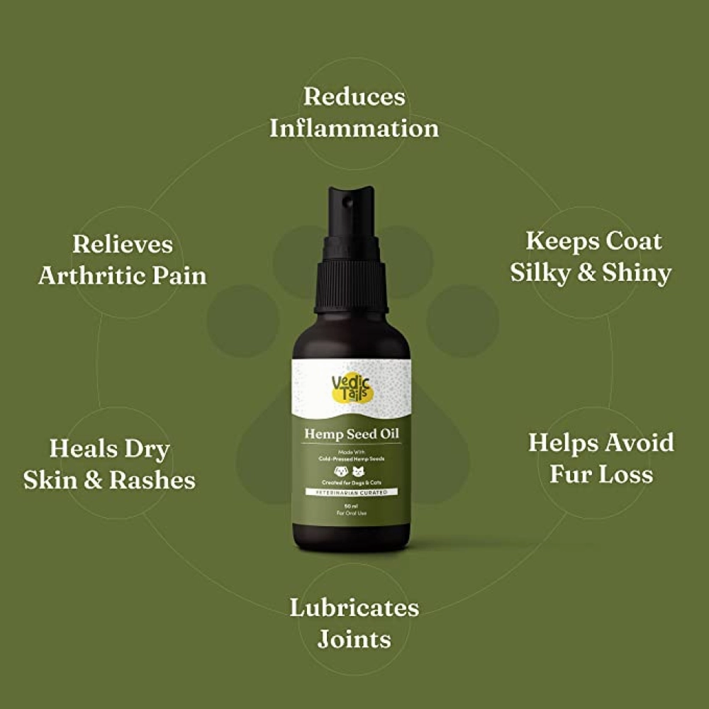 Vedic Tails Hemp Seed Oil for Dogs and Cats
