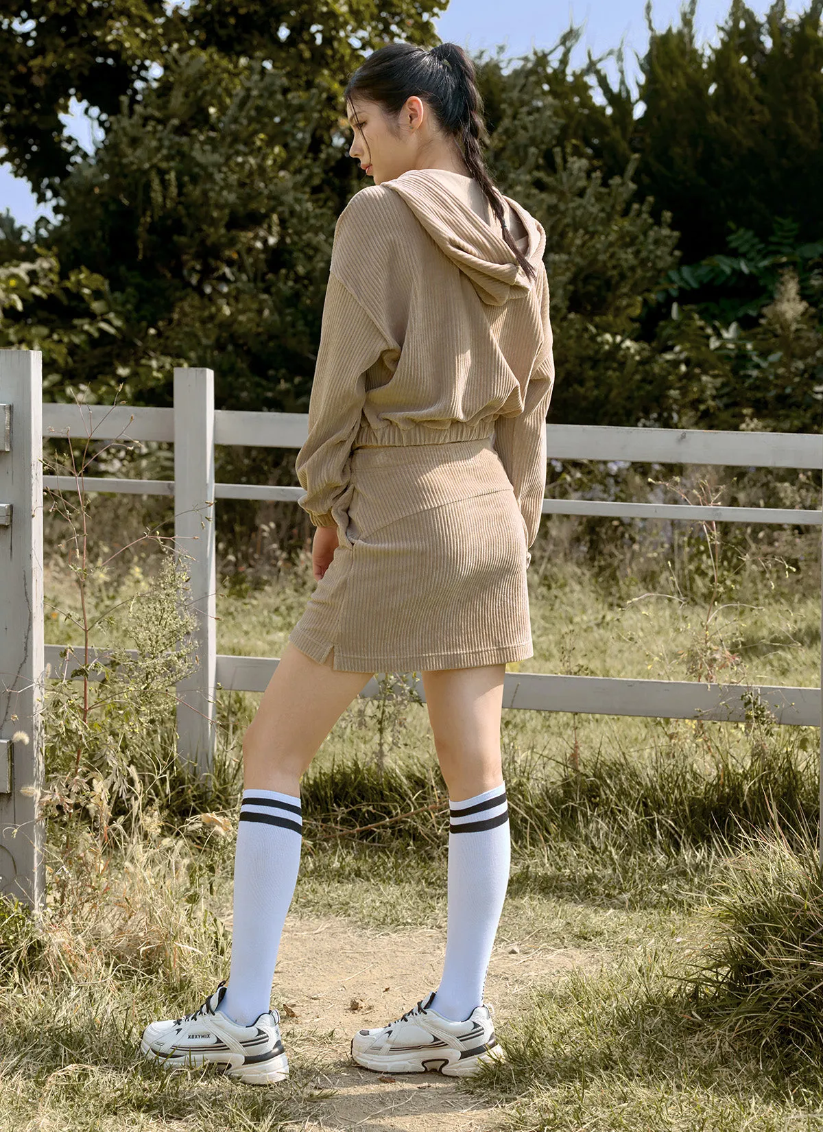 Velor Corduroy Skirt