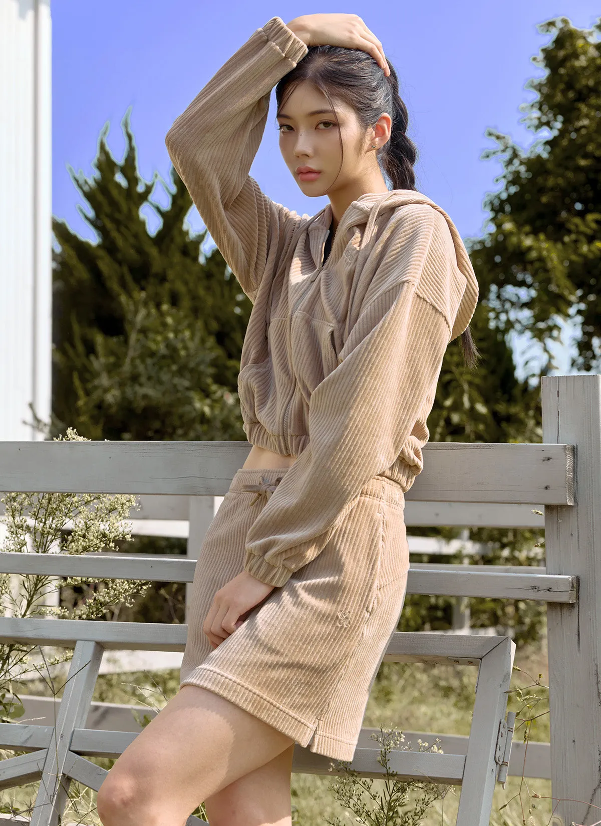 Velor Corduroy Skirt