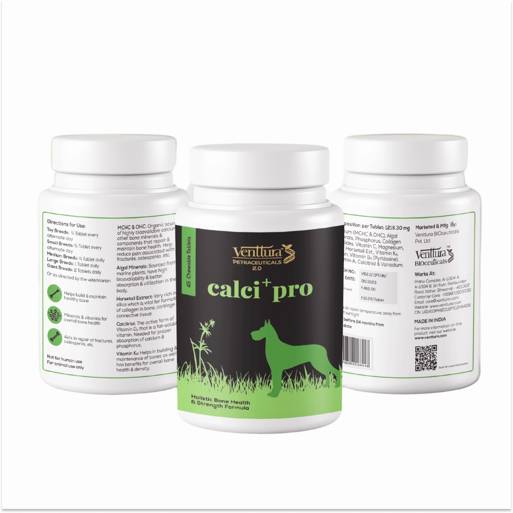 Venttura Calci Pro Plus Chewable Calcium Supplement Tablets for Dogs