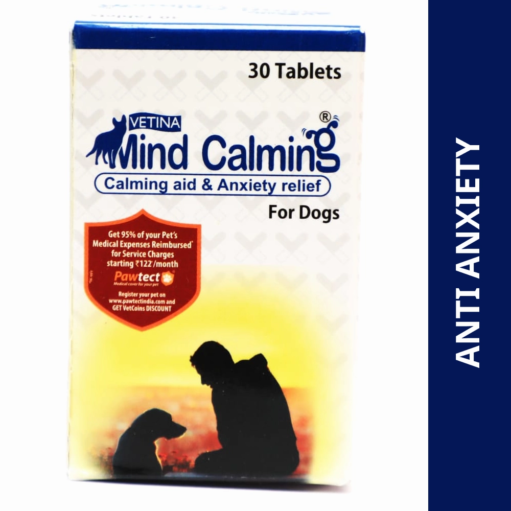 Vetina Mind Calming Tablet for Dogs (pack of 30 tablets)