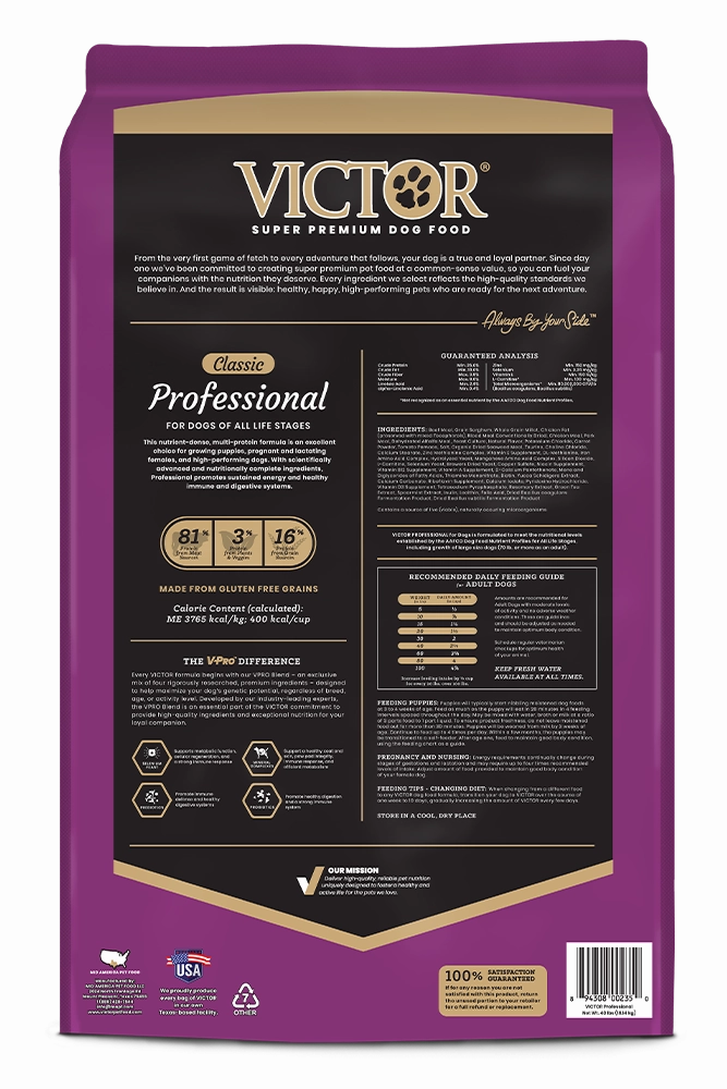 Victor Classic Professional Dry Dog Food, 40lb