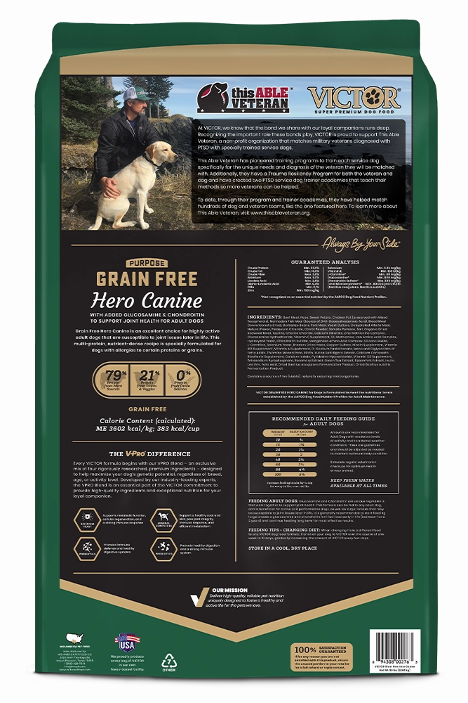 Victor Grain Free Hero Canine Formula with Glucosamine Dry Dog Food