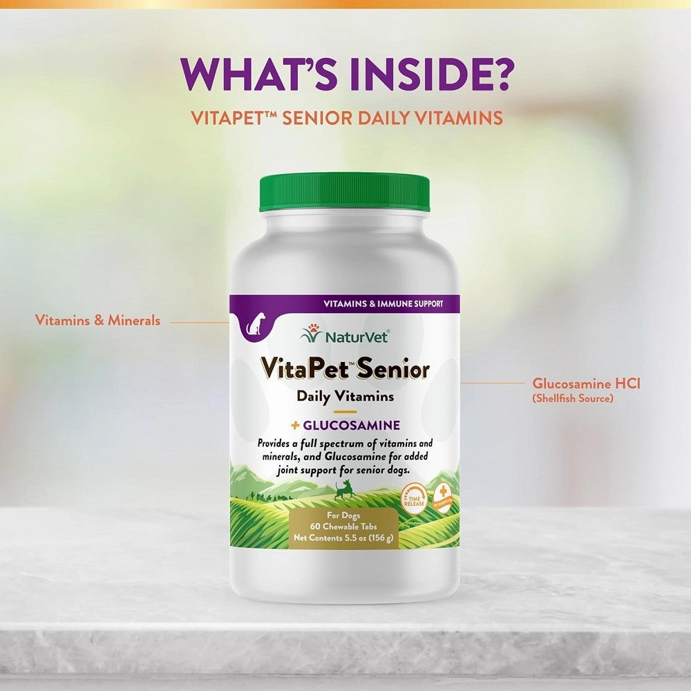 VitaPet Senior Daily Vitamins Plus Glucosamine Dog Chewable Tablets