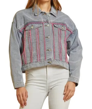 Wait Is Over Denim Jacket In Medium Wash