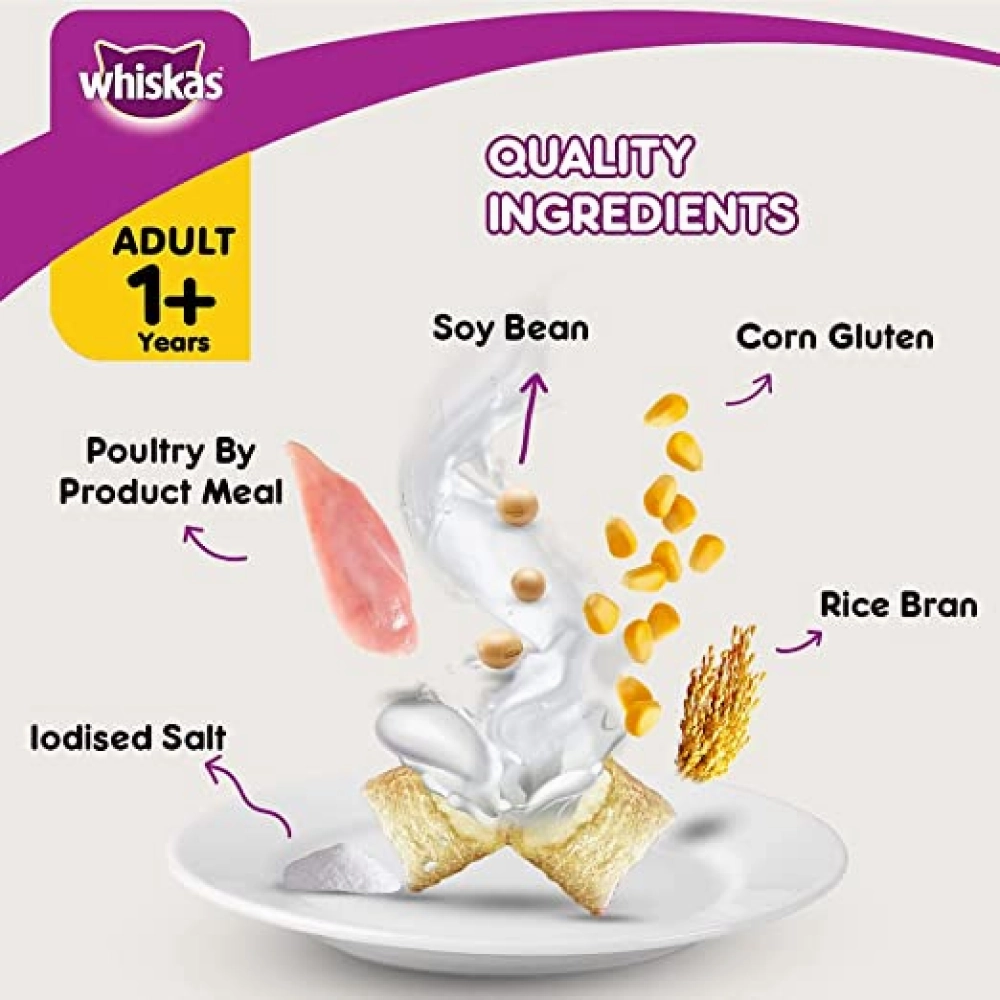Whiskas Chicken, Ocean Fish and Tuna Flavour Adult Cat Dry Food Combo