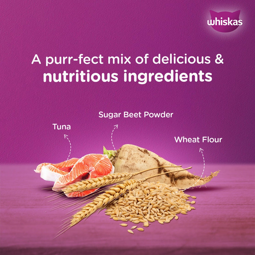 Whiskas Tuna in Jelly Meal and Chicken With Salmon Wakame Seaweed in Gravy Tasty Mix Adult Cat Wet Food Combo