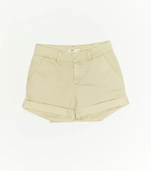 Women's Mid Rise Slit Pocket Shorts In New Khaki