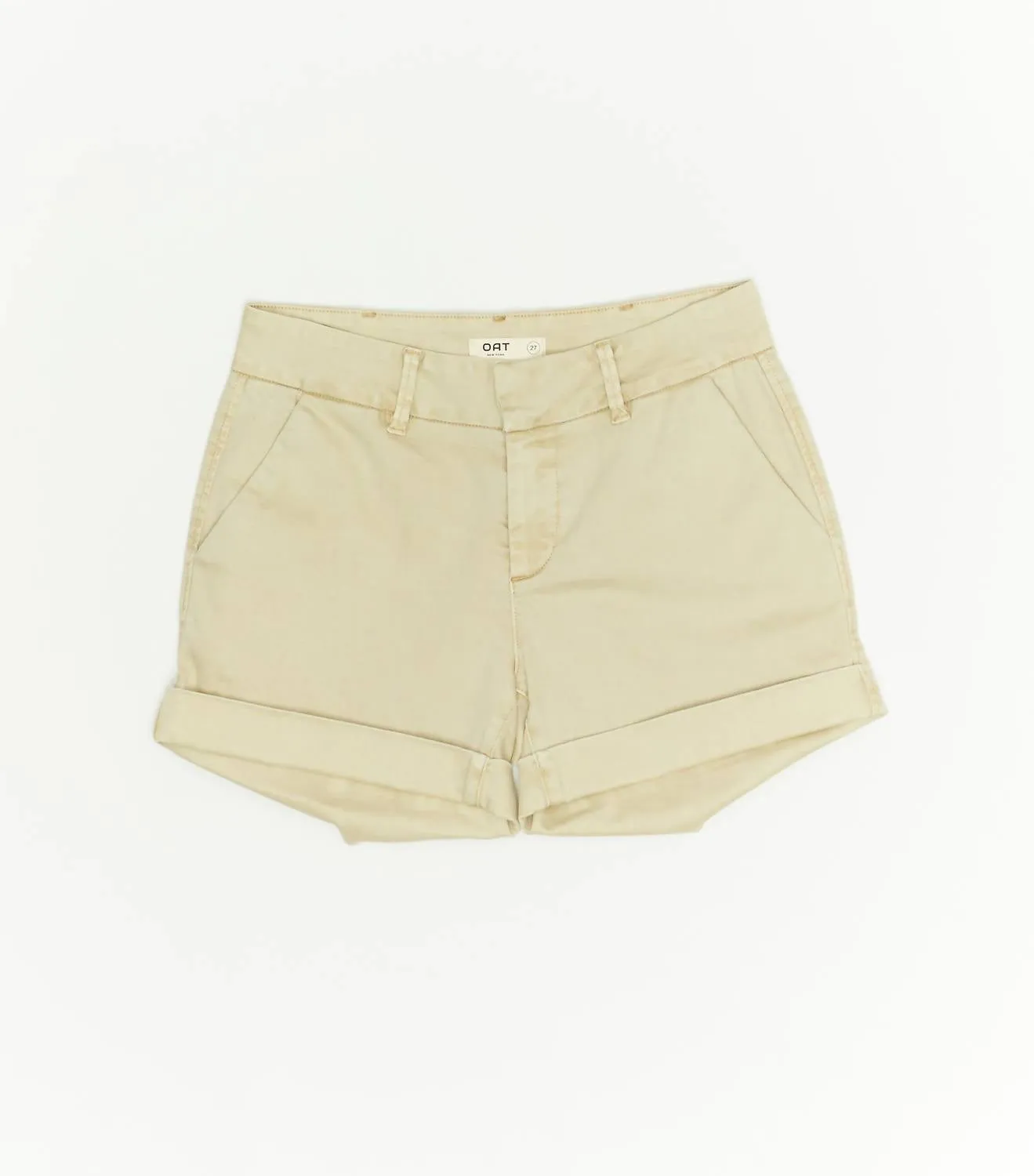 Women's Mid Rise Slit Pocket Shorts In New Khaki