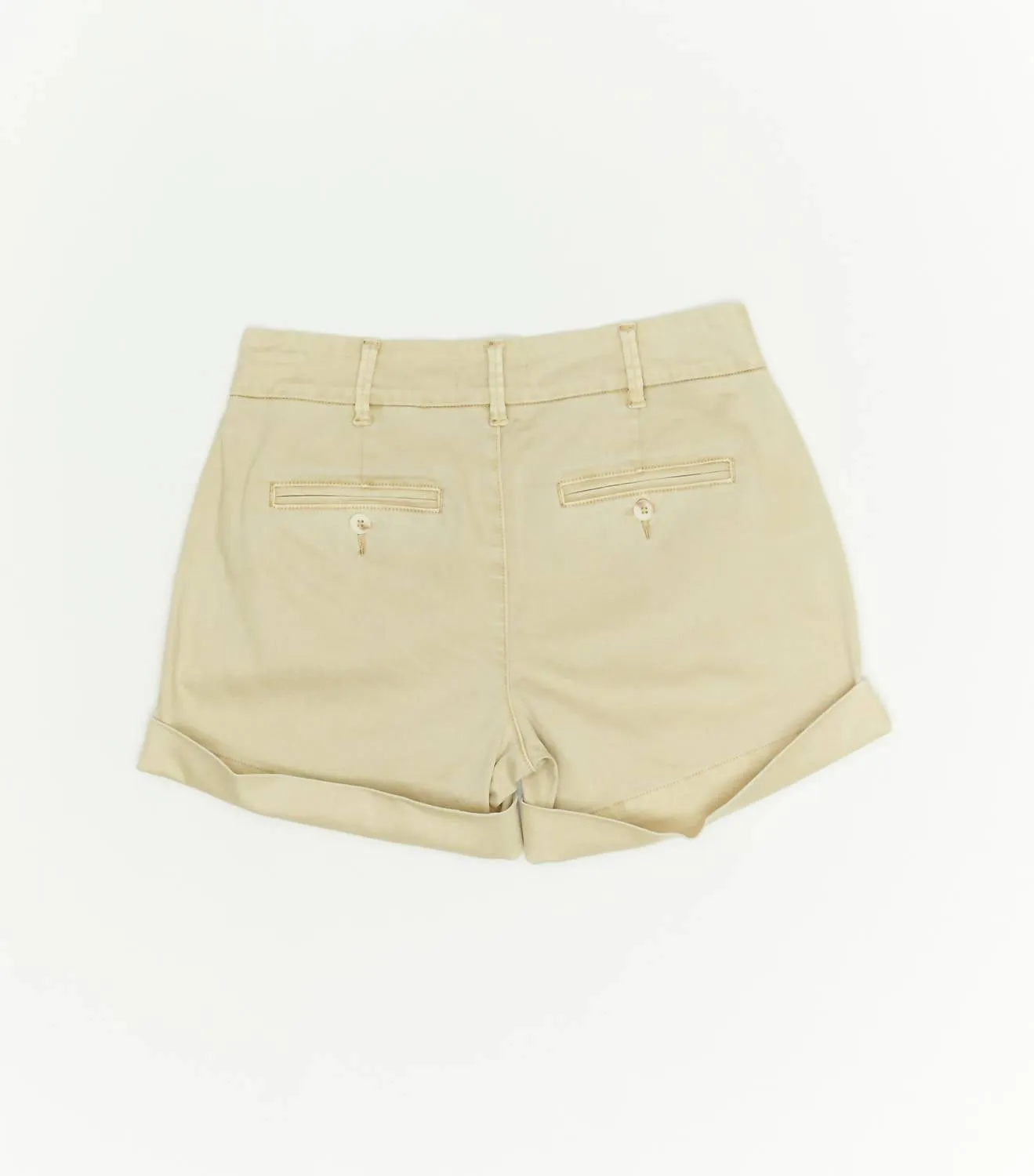 Women's Mid Rise Slit Pocket Shorts In New Khaki