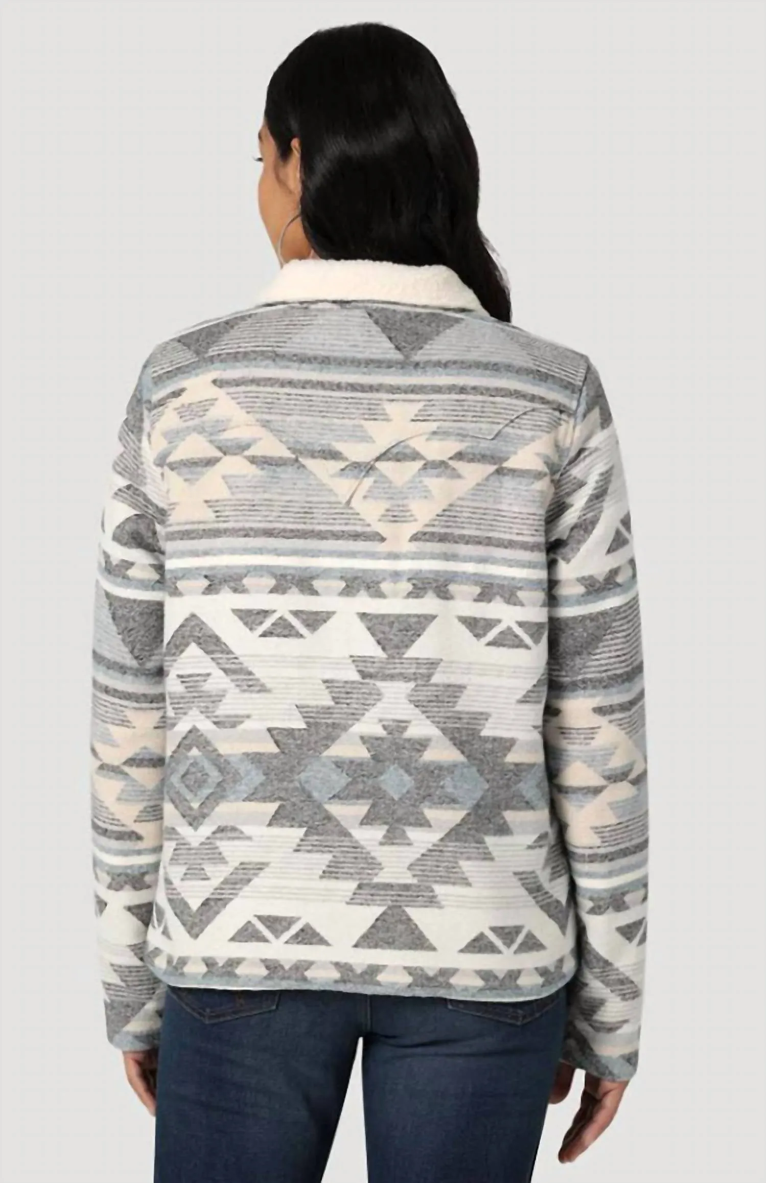 Women's Retro Barn Coat In Grey/multi
