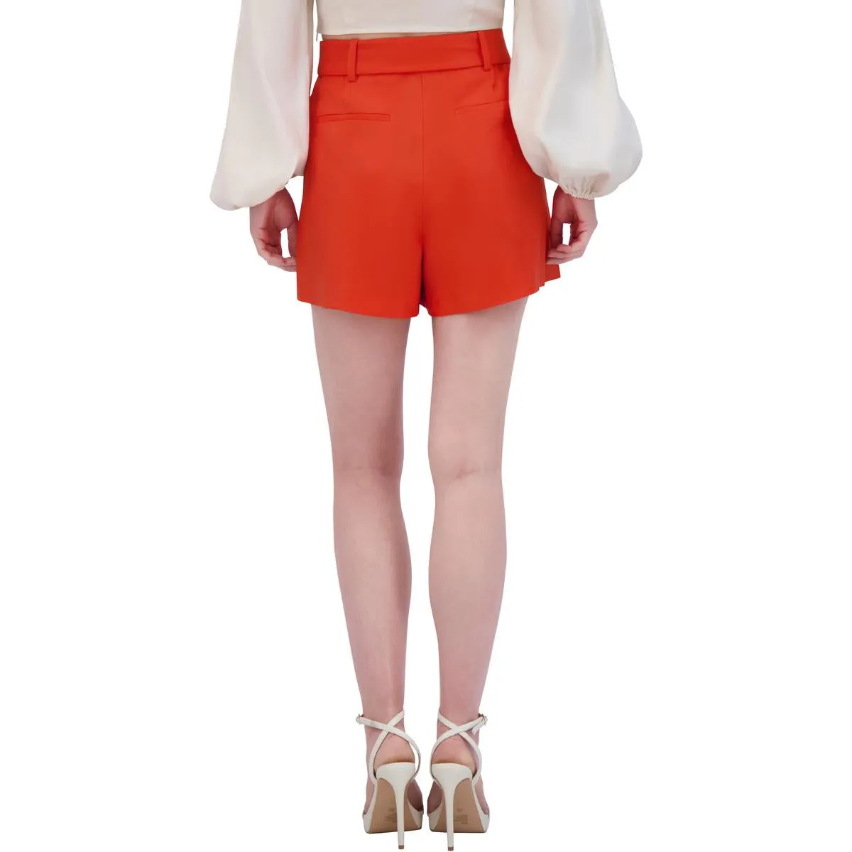 Womens Tencel Dressy High-Waist Shorts