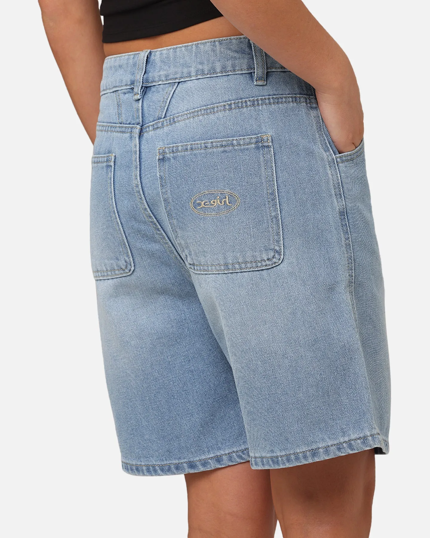 X-Girl Women's Gordon Shorts Washed Blue