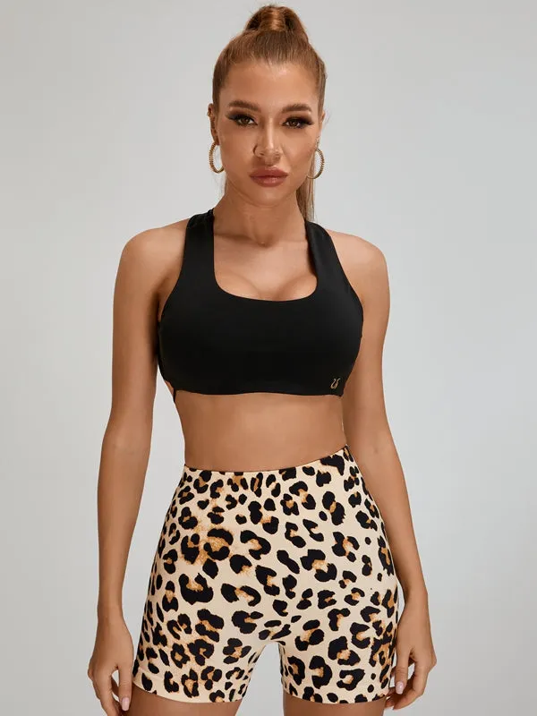 ZASUWA Female Big U Collar Cross Back Sports Bras