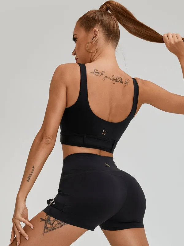 ZASUWA Female Button Backless Sports Bras