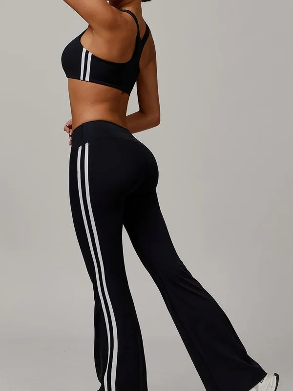 ZASUWA Female Contrast Color Stripes Sports Bras