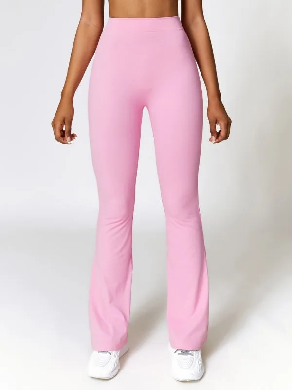 ZASUWA Female Deep V Back Scrunch Bum Flare Pants