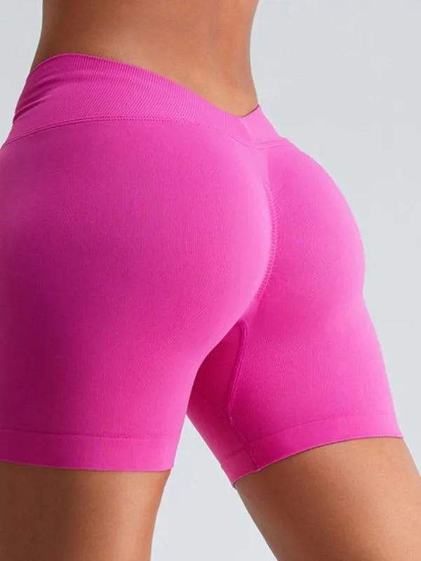 ZASUWA Female Deep V Back Scrunch Bum Leggings