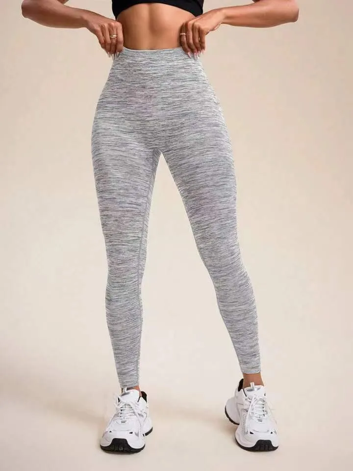 ZASUWA Female Deep V Back Scrunch Bum Seamless Leggings