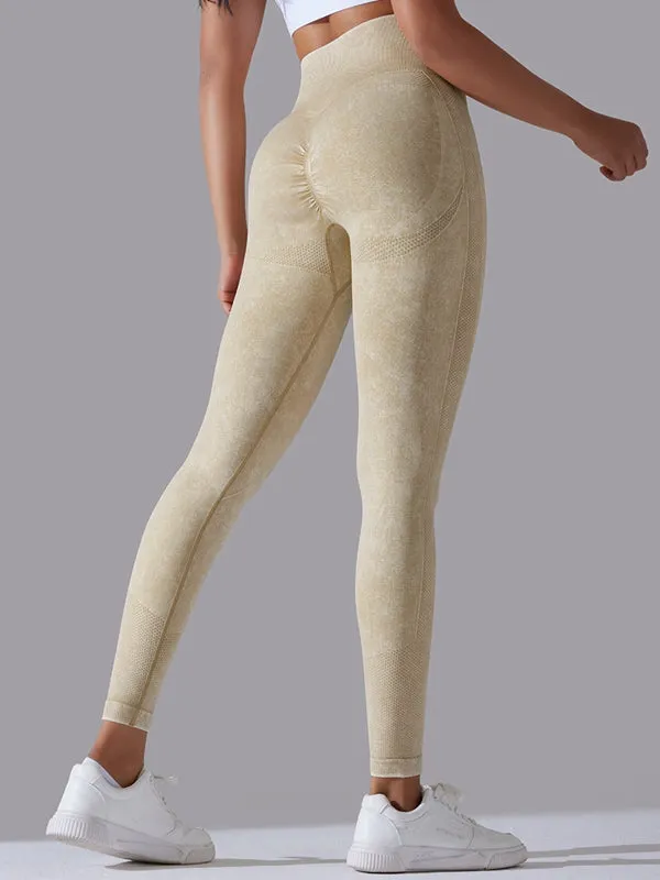 ZASUWA Female Denim Scrunch Bum High-rise Leggings