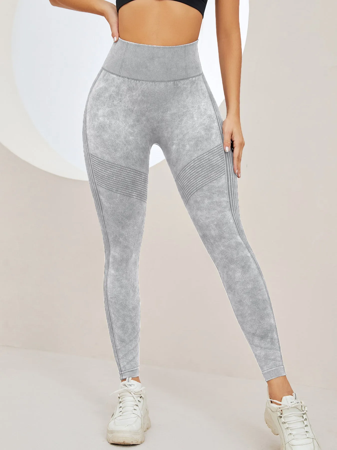 ZASUWA Female Denim Scrunch Bum High-rise Leggings