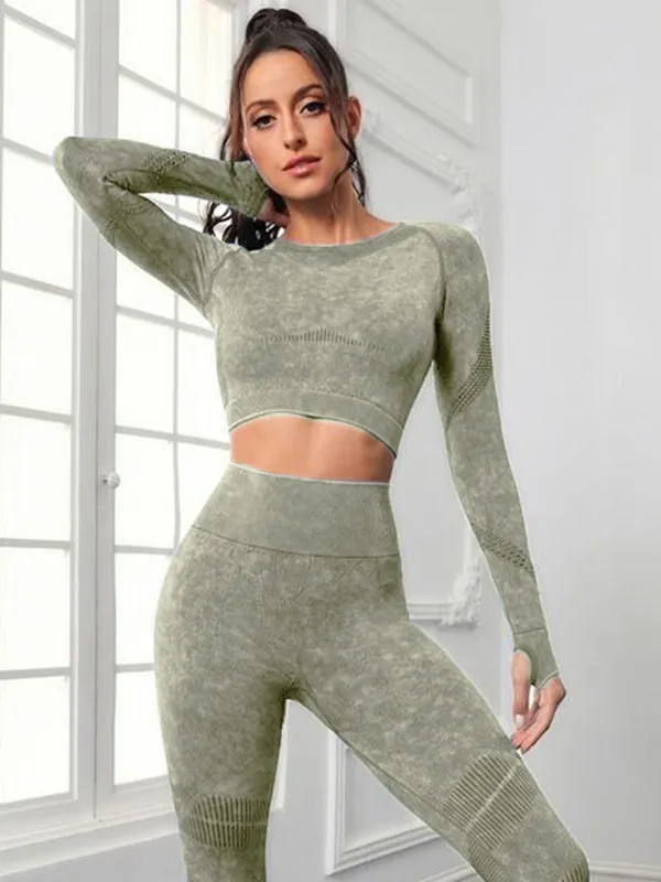 ZASUWA Female Denim Scrunch Bum Thumbhole Tracksuit