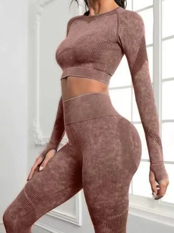 ZASUWA Female Denim Scrunch Bum Thumbhole Tracksuit