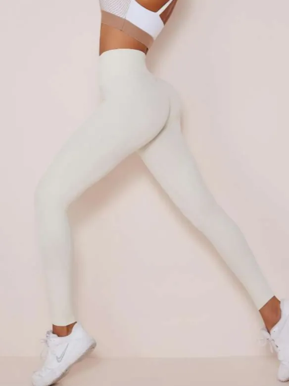 ZASUWA Female High Waist Nude Quick-Drying Mesh Contrast Color Stitching Leggings