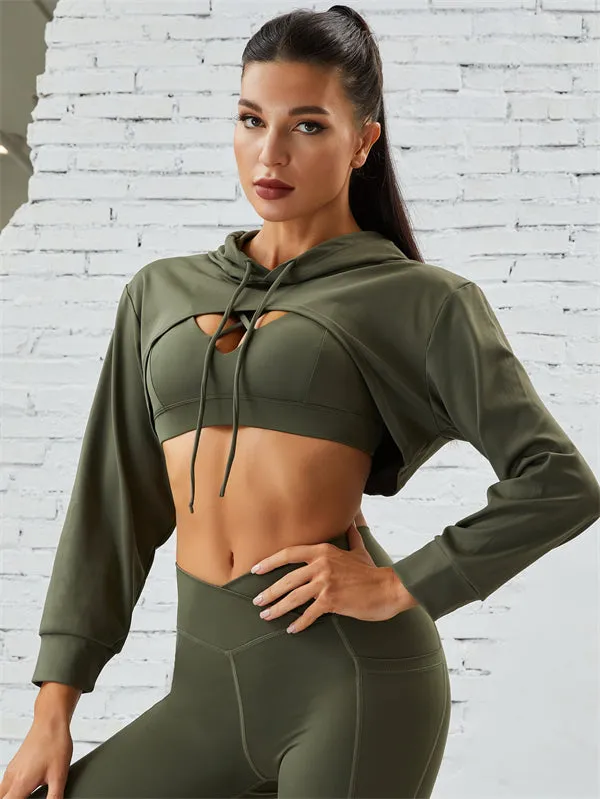ZASUWA Female Hollow Out V-shape Sports Bras
