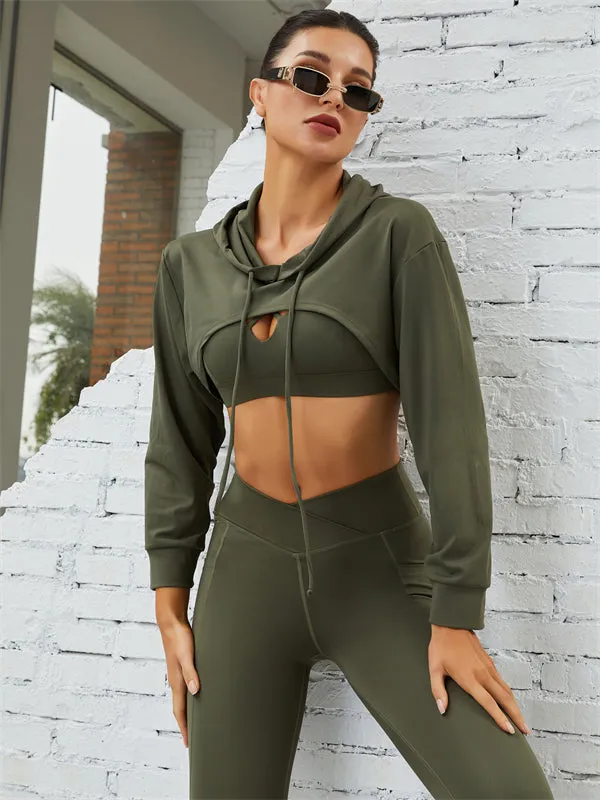 ZASUWA Female Hollow Out V-shape Sports Bras