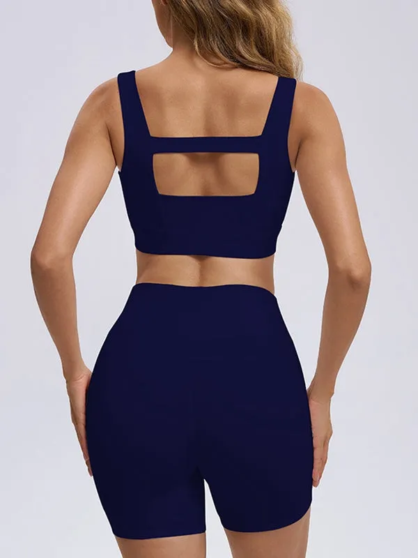 ZASUWA Female Hollow Out Zipper Short Tracksuit