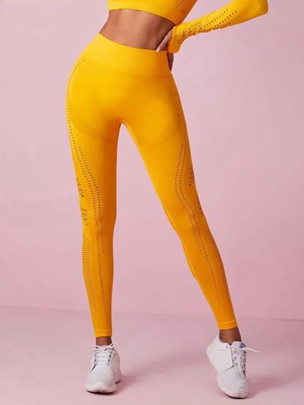 ZASUWA Female Lift Legging Net Solid Color High-waist Leggings